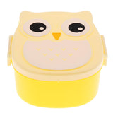 Max Cartoon 2 Compartment Bento Lunch Box Containers Yellow