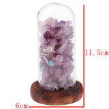 Max Wedding Preserved Hydrangea Flower Glass Display Valentines Gifts Purple