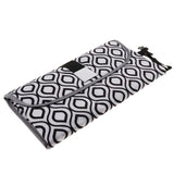 Maxbell Baby Portable Changing Pad 3-in-1 Diaper Clutch Changing Station White+Black