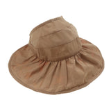 Summer Children's Sun Visor Hat Beach Hat Wide Brim Adjustable Cap Brown