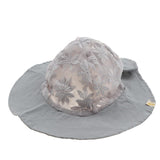 Maxbell Baby Toddler Kids Bucket Breathable Sun Hat with Chin Strap Gray