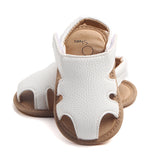 Baby Toddler Summer PU Hollow Sandals Boys Crib Pram Shoes First Walker 6-12M White