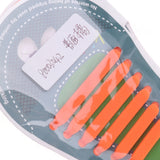 Maxbell Easy No Tie Shoelaces Elastic Silicone Flat Shoe Lace Set for KidsOrange