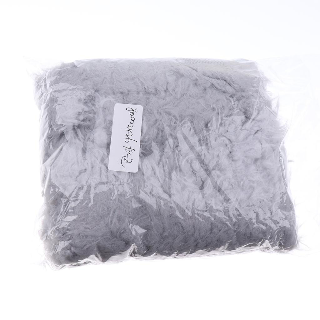 Maxbell DIY Baby Photo Props Newborn Photography Soft Fur Quilt Mat Blanket Rug Gray