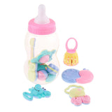 Maxbell 12pcs Baby's First Rattle Teether Toy with Milk Bottle Grasp Colorful