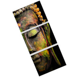Maxbell 3 Panels Modern Buddha Head Portrait Painting Printed on Canvas Home Decor