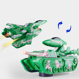 Maxbell Battle Tank Transformer Toy with Light and Sound Creative Tank Gift for Kids