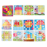 Maxbell Kids Baby Button Art Color Matching Mosaic Pegboard Puzzles Early Learning Toys