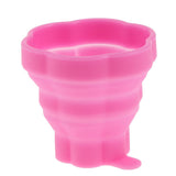 Maxbell Portable Silicone Expandable Collapsible Travel Cup With Toothbrush Rose Red