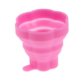 Maxbell Portable Silicone Expandable Collapsible Travel Cup With Toothbrush Rose Red