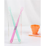 Maxbell Portable Silicone Expandable Collapsible Travel Cup With Toothbrush Rose Red