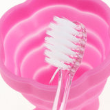 Maxbell Portable Silicone Expandable Collapsible Travel Cup With Toothbrush Rose Red