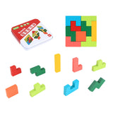 Maxbell Wooden Tetris Game Jigsaw Puzzle Toys Wood Tangram Brain-Teaser Puzzle Game