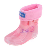 Maxbell Waterproof Shoes Baby Rain Boots Kids Rain Shoes Pink Inner Length 16cm