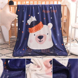 Maxbell Blanket Preschool Bed Mat Office Nap Baby Towel 100x150cm White Bear