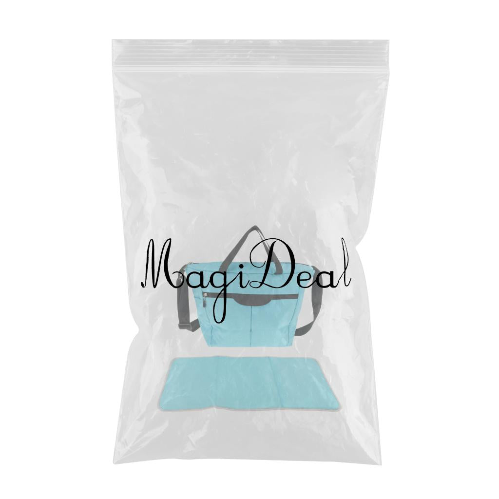 Maxbell Multi-use Baby Carriage Bag Bottle Diaper Storage Mummy Bag Blue white