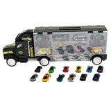 Maxbell 28Pcs 22 Inch Transport Carrier with Small Dinosaur Model Figures, Helicopter and Vehicles, Great Birthday Christmas Gift for Kids