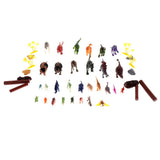 Maxbell 44 Pieces of Realistic Dinosaur Model Figures with a Storage Box, T-rex, Triceratops, Stegosaurus