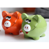 Max Ceramic piggy bank creative piggy bank classmate birthday gift Green