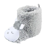 Maxbell Cute Cartoon Animal Unisex Kids Fleece Shoes Baby Gray for 3-5 months