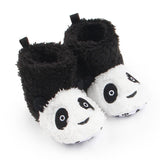 Maxbell Soft Cartoon Animal Unisex Kids Baby Fleece ShoesBlack for6-8 Months