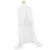 Maxbell Princess Bed Canopy Mosquito Net for Round Dome Castle Play Tent, Yarn Curtain Crib Netting Hanging Home Decor - White