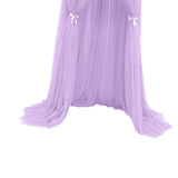 Maxbell Fairy Princess Bed Canopy Mosquito Net Tent with Gauze Curtain Decor Purple