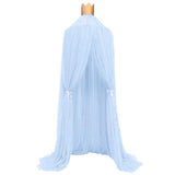 Maxbell Princess Bed Canopy Mosquito Net for Round Dome Castle Play Tent, Yarn Curtain Crib Netting Hanging Home Decor - Blue
