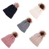 Maxbell Kids Winter Warm Hat Baby Beanie Pom Pom Knit Cap for Girls and Boys Black