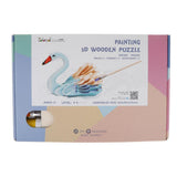 Maxbell Children's Handmade DIY 3D Wooden Jigsaw Puzzle Educational Toy Swan