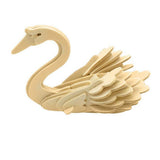 Maxbell Children's Handmade DIY 3D Wooden Jigsaw Puzzle Educational Toy Swan