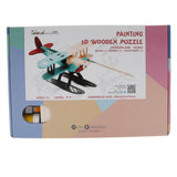 Maxbell Children's Handmade DIY 3D Wooden Jigsaw Puzzle Educational Toy Seaplane