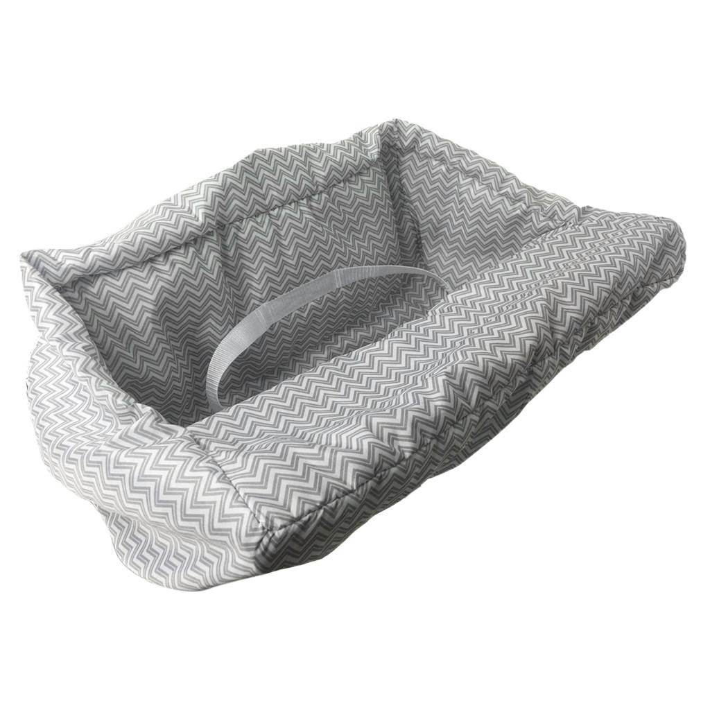 Maxbell Baby Kids Shopping Cart Seat Cushion Dining Chair Cover Gray wave