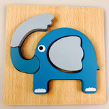 Max 3D Animal Puzzle Children Wooden Jigsaw Puzzle Toy  Elephant