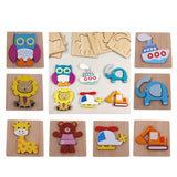 Max 3D Animal Puzzle Children Wooden Jigsaw Puzzle Toy  Elephant