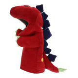 Max Soft Cloth T-Rex Dinosaur Doll Hand Puppet with Movable Mouth Kids Toy Red