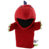 Max Soft Cloth T-Rex Dinosaur Doll Hand Puppet with Movable Mouth Kids Toy Red