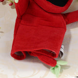 Max Soft Cloth T-Rex Dinosaur Doll Hand Puppet with Movable Mouth Kids Toy Red