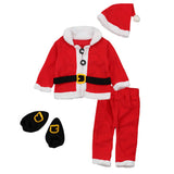 Maxbell Infant Boys Girls Santa Claus Costume Set Baby Christmas 4pcs Outfit 0-6Months