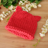 Maxbell Soft Infant Toddler Winter Hat Knitted Baby Beanies Winter Caps Red