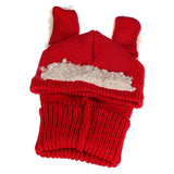 Maxbell Baby Winter Beanie Warm Hat Hooded Scarf Earflap Knitted Cap Red