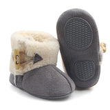 Baby Boots Sneakers Soft Crib Pram Shoes Prewalker 3-6Months Grey