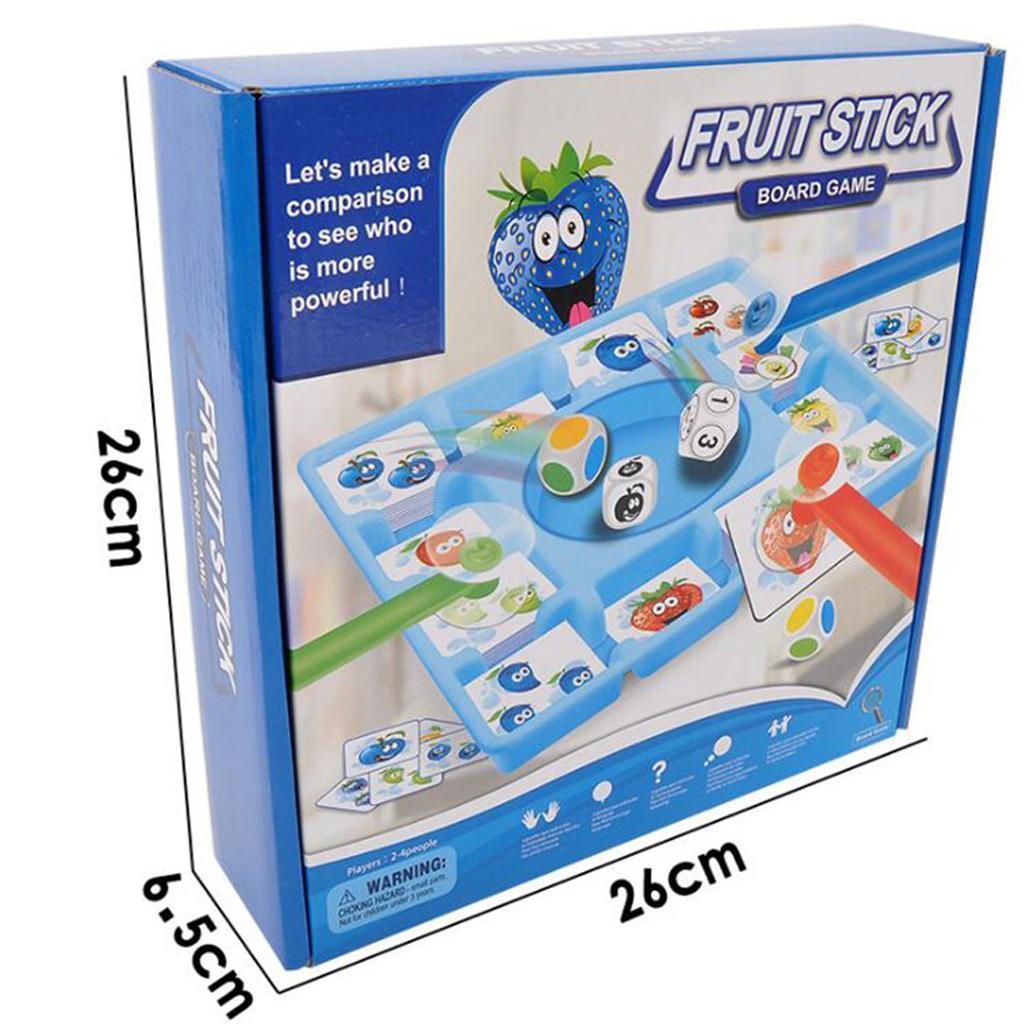 Maxbell Intellectual Throw Dice and Pick Up Fruits Cards Board Sucker Toy Education