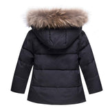 Maxbell Baby Girls Boys Winter Hooded Down Coat Jacket Bib Pants 2Pcs SetL Black