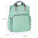 Maxbell Large Capacity Waterproof Mummy Nappy Diaper Bag Baby Bag Mint Green