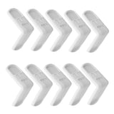 Maxbell Pack of 10 Plastic Baby Proofing Right Angle Safety Lock for Cabinets White