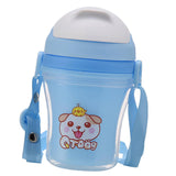 Maxbell Baby Straw Sippy Cups Drink Bottle Toddler Training 180ML Blue with Strap