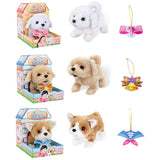 Max Electronic Plush Dog Robot Toy Walk Bark Wag tail Kids Gift Bichon Frise