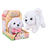 Max Electronic Plush Dog Robot Toy Walk Bark Wag tail Kids Gift Bichon Frise