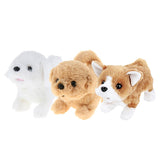 Max Electronic Plush Dog Robot Toy Walk Bark Wag tail Kids Gift Bichon Frise